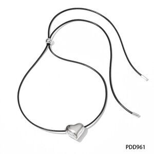Simple Style Heart Shape Stainless Steel Pendant Necklace